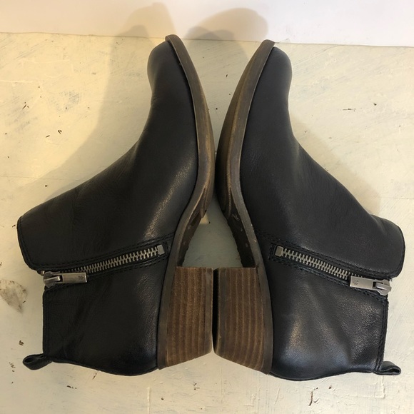 COPY - Lucky Brand Basel Black Leather Booties Size 7 - Picture 4 of 8